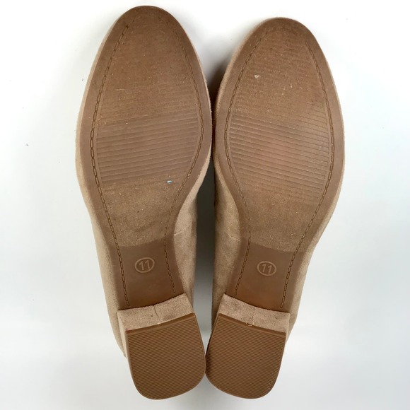 NOT FOR SALE Universal Thread Pumps Heels 11 Cream Microsuede Chunky - Picture 6 of 6